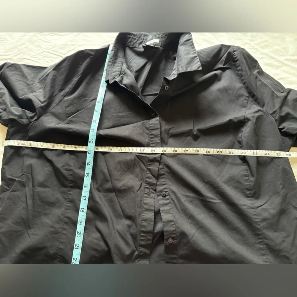 Liz Claiborne | Cotton Blend | Black Career Blouse | 3X Plus - Picture 6 of 6